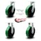 Service Caster 10 Inch Heavy Duty Green Poly on Cast Iron Caster Swivel Locks 2 Rigid SCC, 2PK SCC-KP92S1030-PUR-GB-BSL-2-R-2 - alternate 6